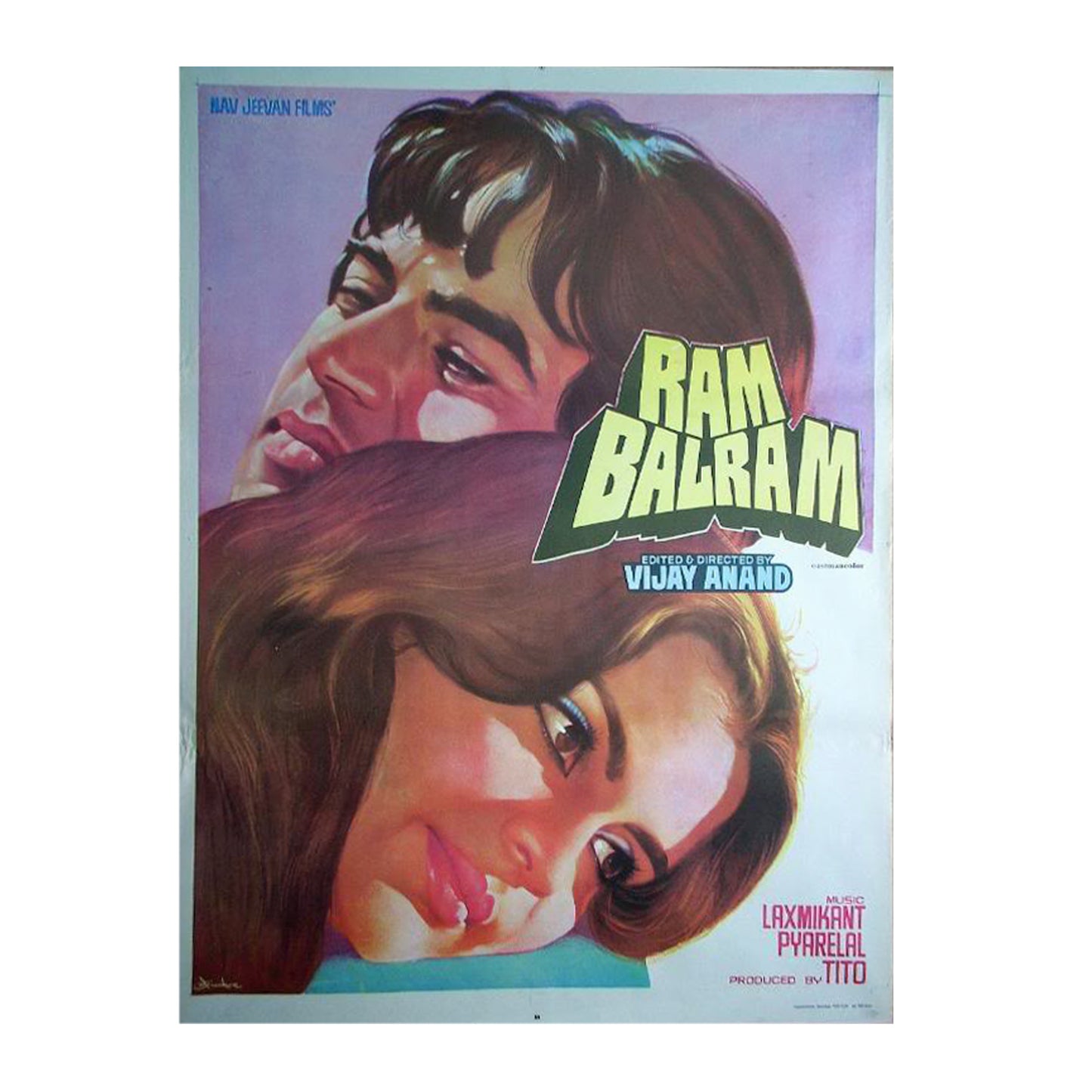 RAM BALRAM :Bollywood original movie poster 1980 Amitabh Bachchan,Dharmendra