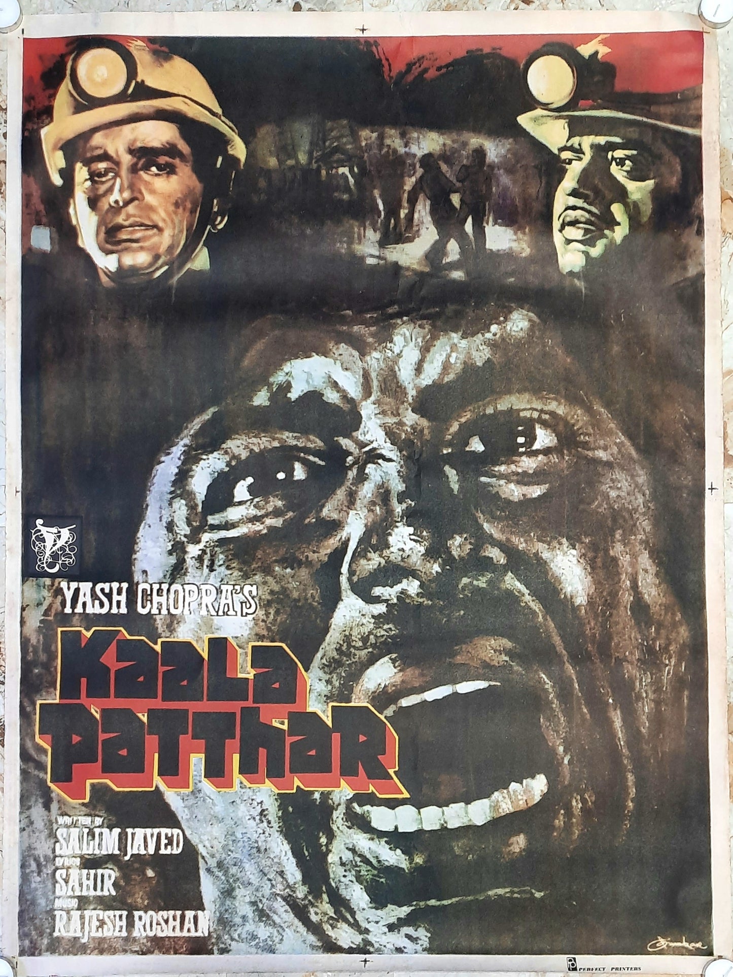 KAALA PATTHAR :Bollywood original movie poster 1979 Amitabh Bachchan,Shashi