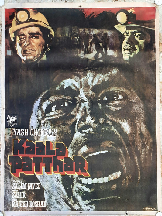 KAALA PATTHAR :Bollywood original movie poster 1979 Amitabh Bachchan,Shashi