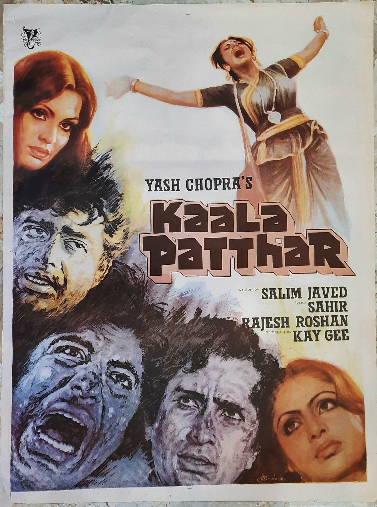 KAALA PATTHAR :Bollywood original movie poster 1979 Amitabh Bachchan,Shashi