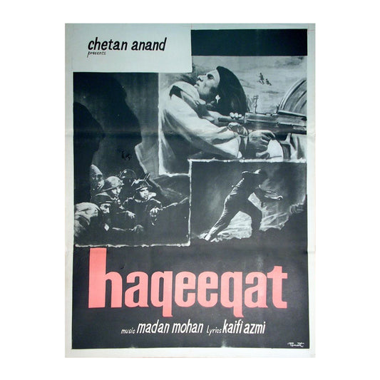 HAQEEQAT :Bollywood original movie poster 1964 Dharmendra,Balraj Sahni,Vijay Anand