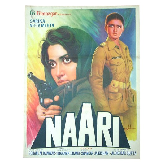 NAARI : Bollywood original movie poster 1981 Rakesh Roshan,Sarika,Neeta Mehta