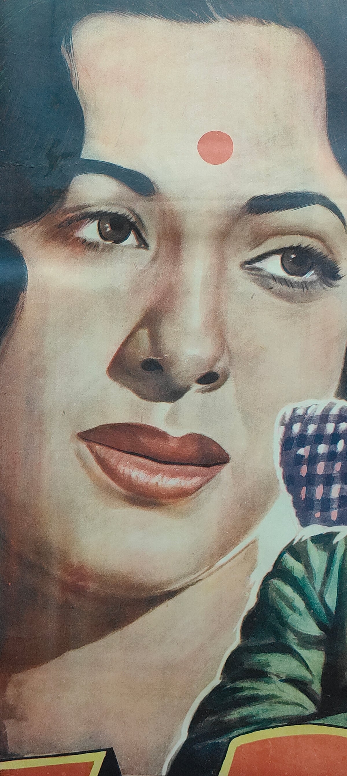 Original 1955 Shree 420 Bollywood Movie Poster Raj Kapoor Nargis Nadira R.K. Films Shanker Jaikishan Vintage Hindi Film