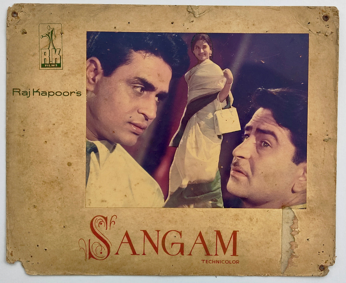 Original 1964 Sangam Lobby Card Set of 5 Raj Kapoor Vyjayanthimala RK Films Technicolor