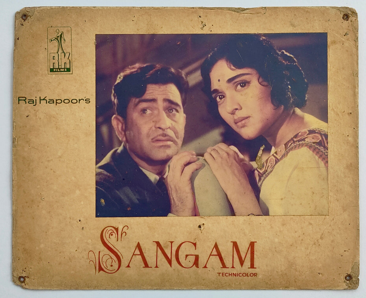 Original 1964 Sangam Lobby Card Set of 5 Raj Kapoor Vyjayanthimala RK Films Technicolor