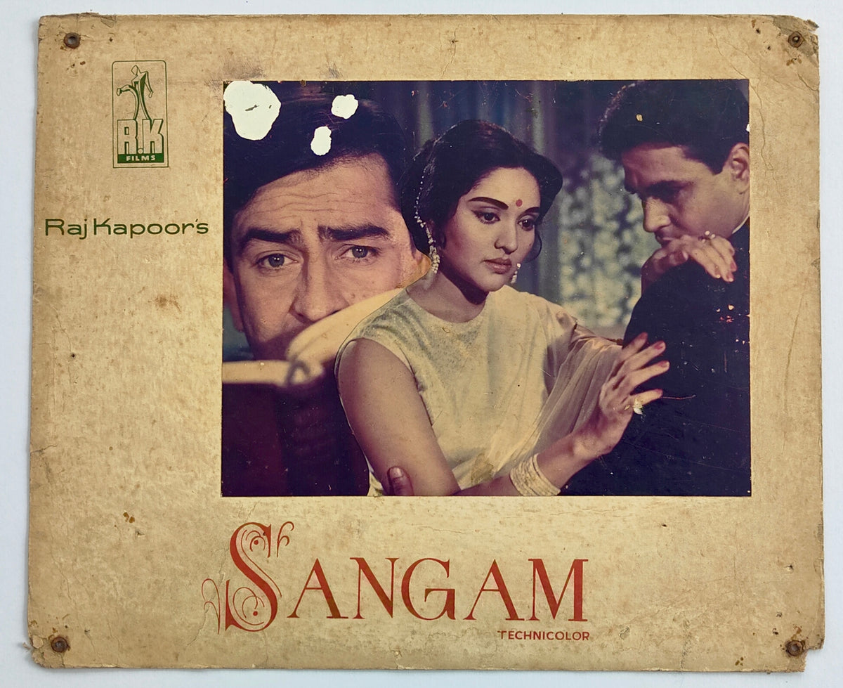Original 1964 Sangam Lobby Card Set of 5 Raj Kapoor Vyjayanthimala RK Films Technicolor