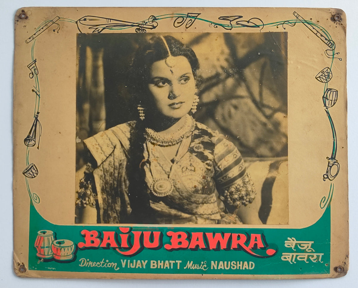 Vintage Bollywood Lobby Card Baiju Bawra 1952 Meena Kumari Naushad Musical Classic