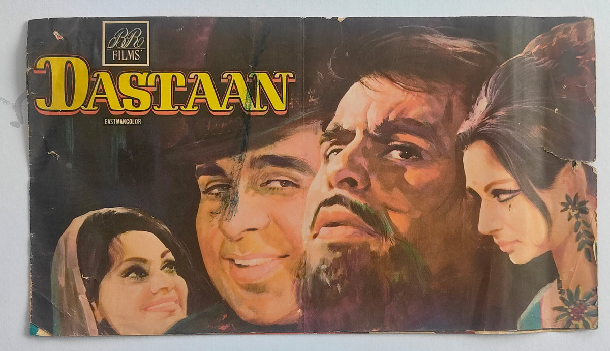 Original DASTAAN 1972 Pressbook B.R. Films Dilip Kumar Sharmila Tagore Bindu B R Chopra Hindi Bollywood Movie Booklet