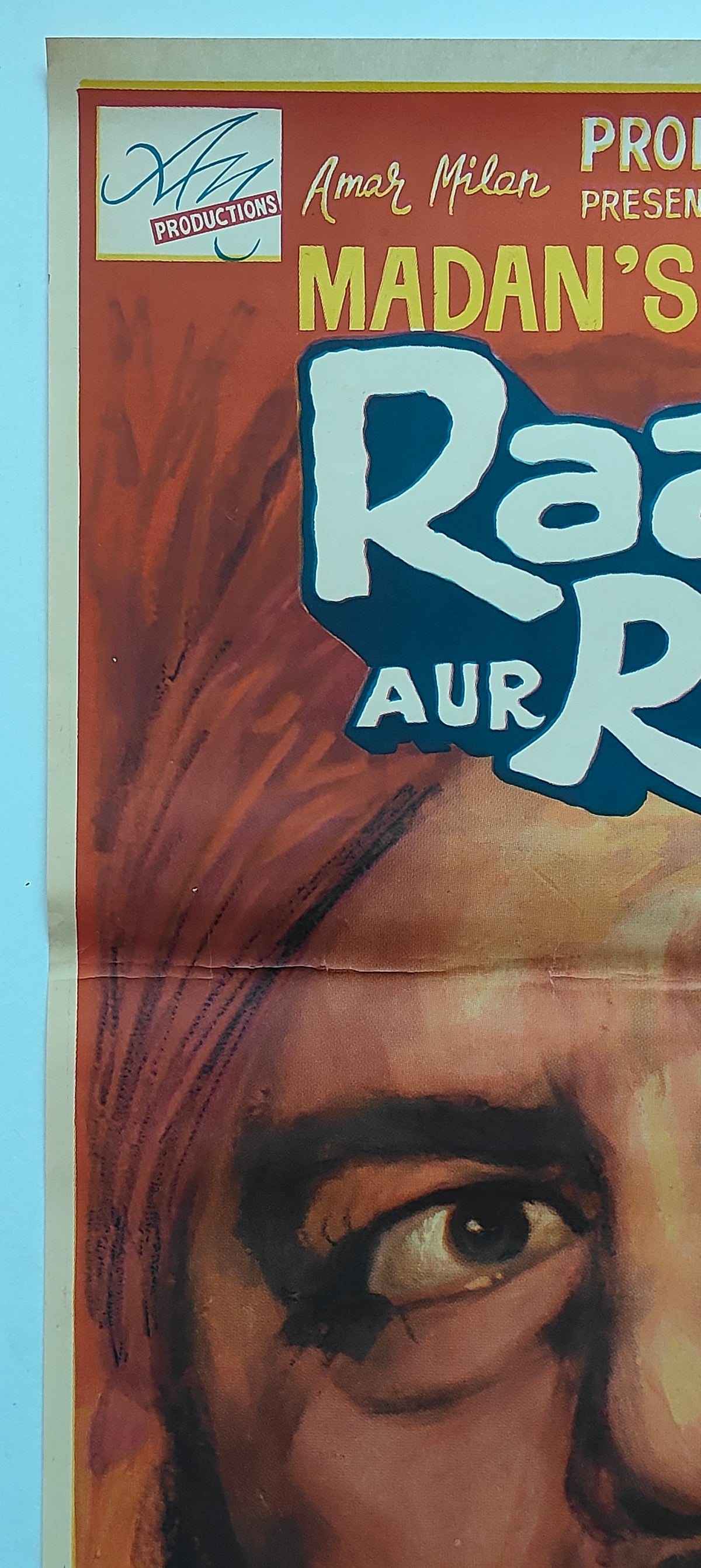 RAAKHI AUR RIFLE 1976 Vintage Bollywood Original Movie Poster Dara Singh Sona Alka Helen 30x40 inch
